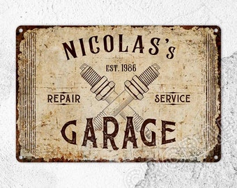 Custom Name, Garage Sign, Bar Sign, Man Cave, Personalised Gifts, Metal Sign, Rustic Home Decor