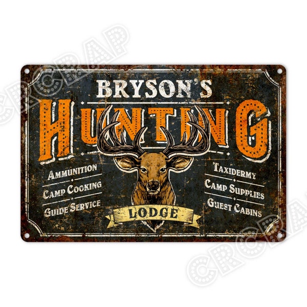 Hunting Lodge Sign Etsy