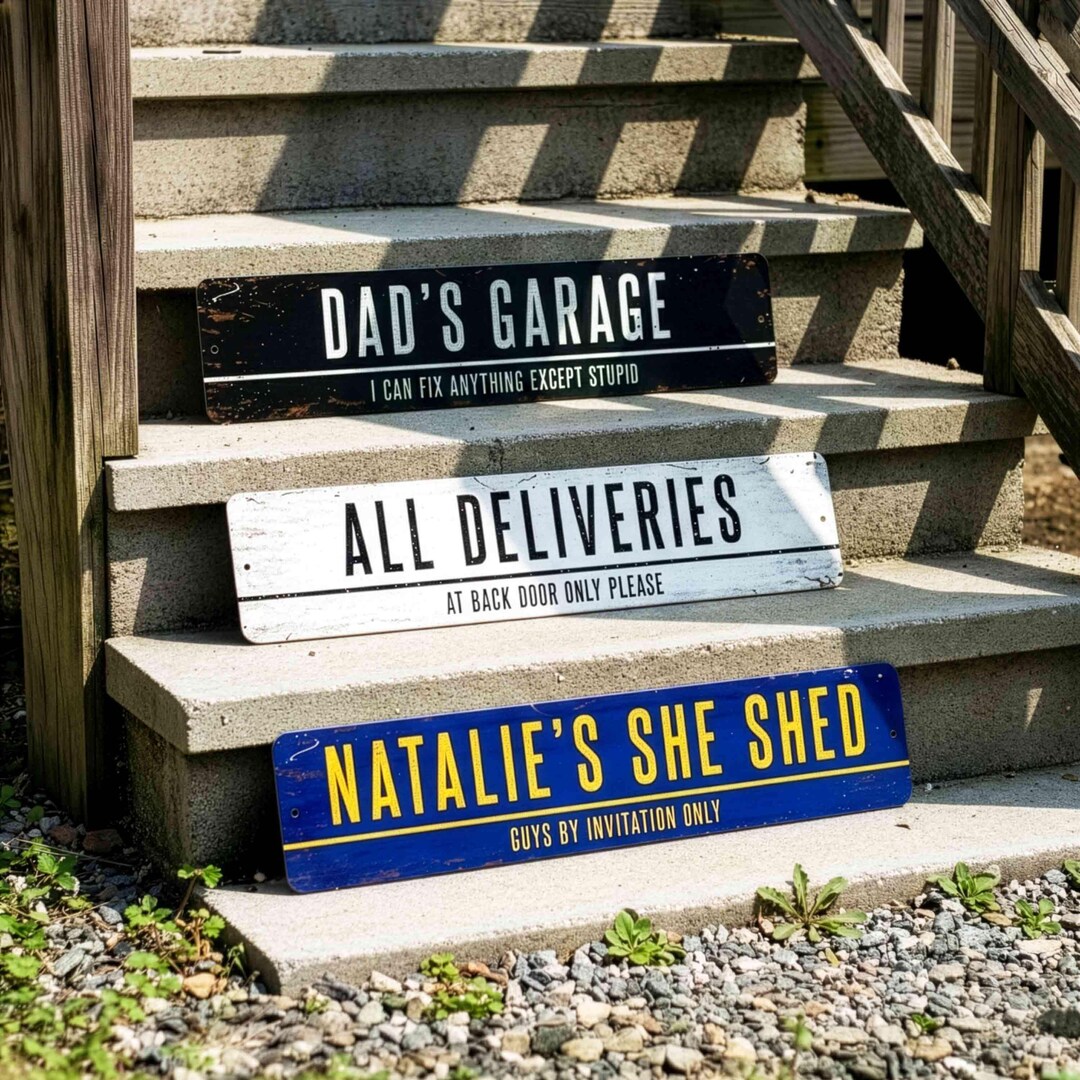 Custom Funny Street Sign – Vintage Industrial Metal Decor - Etsy