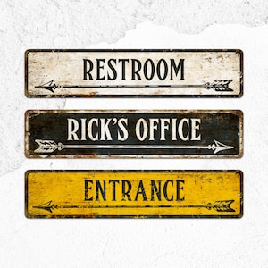 Custom Bar Sign in Rustic Style, This is Direction Personalized Metal Sign