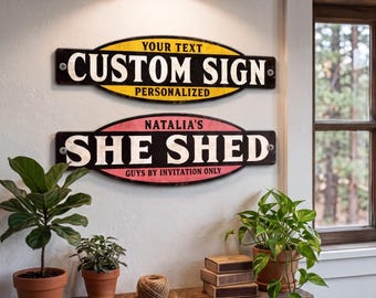 Personalized Retro Room Door Metal Sign, Custom Outdoor Vintage Aluminum Wall Decor