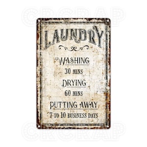 Rustic Laundry Room Sign: Metal Wall Decor