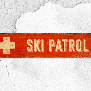 Ski Trail Sign Ski Tips Up Ski Gifts Warning Sign Ski Sign Ski Resort Outdoor Sign Metal Sign image 2