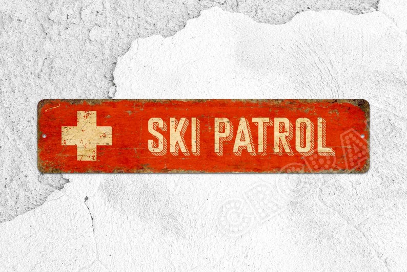 Ski Trail Sign Ski Tips Up Ski Gifts Waarschuwingsbord Ski Sign Ski Resort Outdoor Sign Metalen bord afbeelding 2
