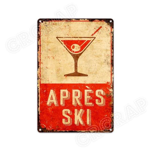 Ski Sign, APRÈS Ski, Bar Sign, Pub Sign, Ski Resort, Ski Decor, Wall Decor, Metal Sign, Gifts