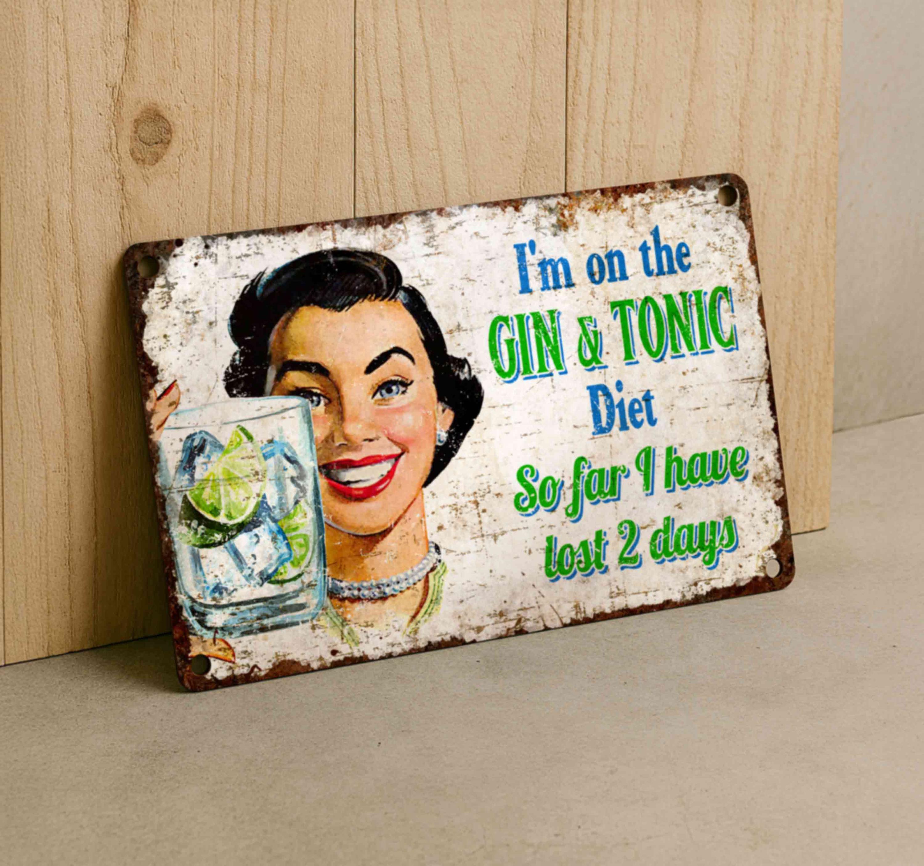 Targa Decorativa Da Parete In Metallo, Stile Vintage, Formato A5 - Idea Regalo Shabby Chic