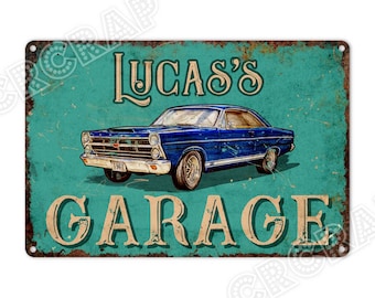Custom Made, Garage Sign, Car Decor, Metal Sign, Wall Decor, Personalised Gifts