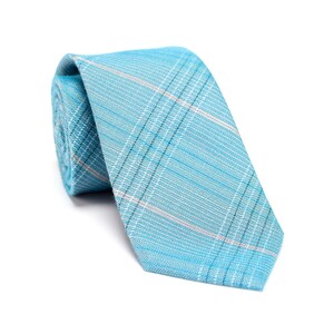 Wedding Groom Necktie Grey Plaid Necktie Check Woven Necktie Formal Necktie with Gift Box-NT.48S Gray Silk Necktie Men Slim Necktie