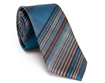 Turquoise Green Necktie, Glen Plaid Necktie, Men Necktie, Boy Necktie, Suit Tie for Men, Dapper Formal Necktie./ NT-MF.27S