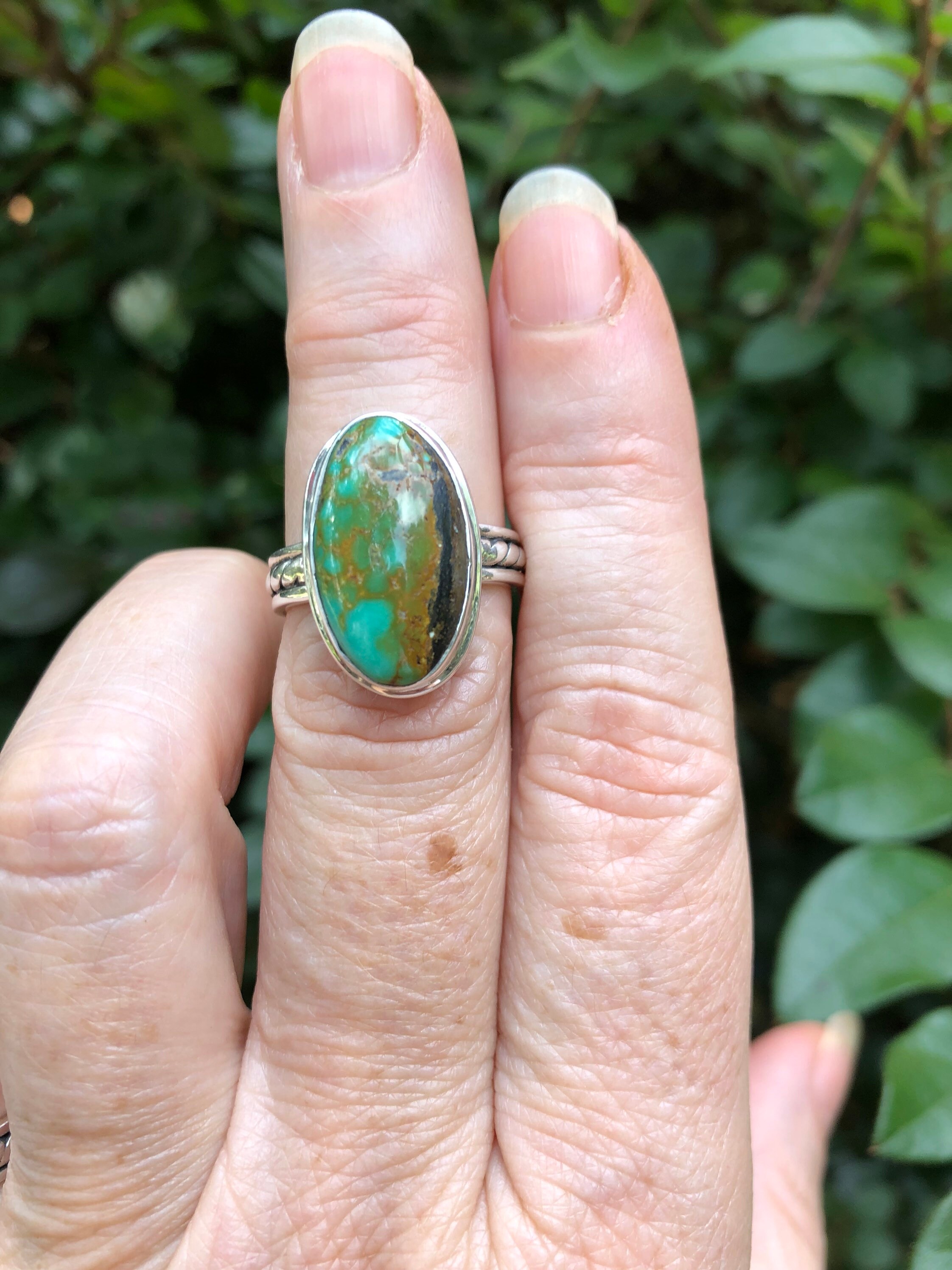 Turquoise Ring/6-8 - Etsy