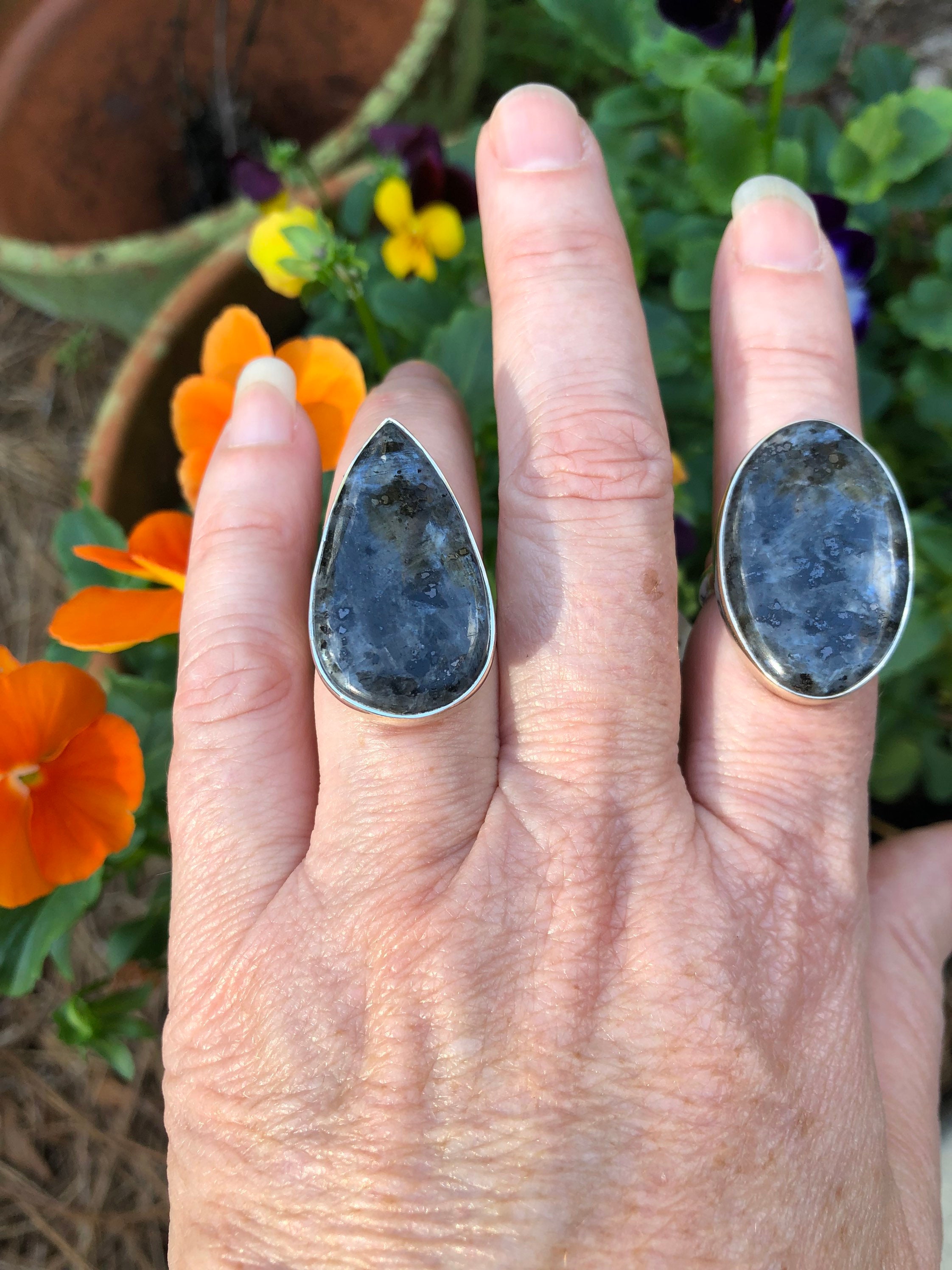 Crest Ring Larvikite - Tom Wood Project Official Online Store