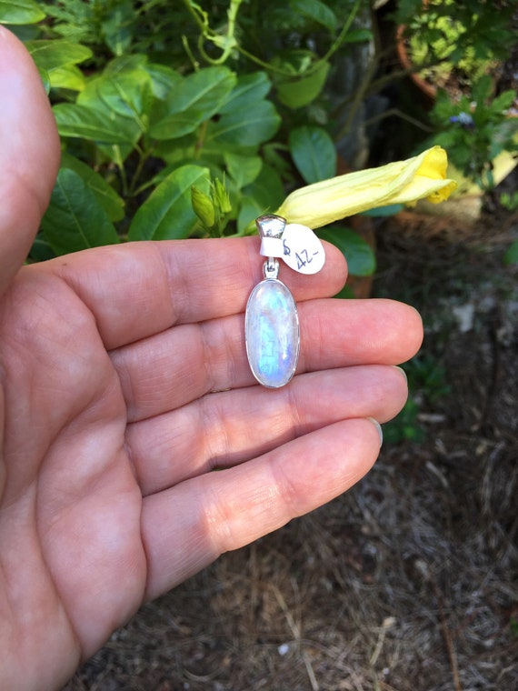 Rainbow moonstone pendant