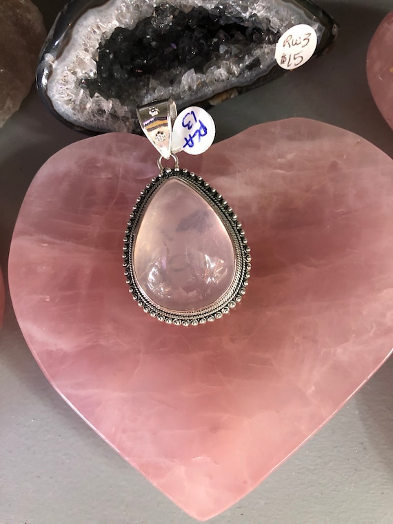 Rose quartz pendant