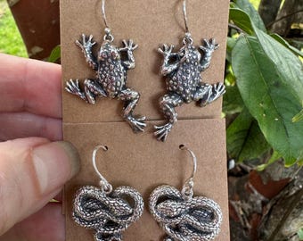 silver earrings