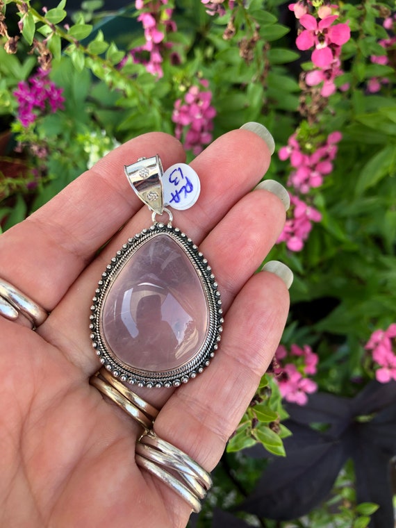 Rose quartz pendant - image 7