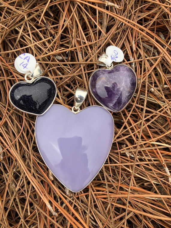 Fluorite heart pendant