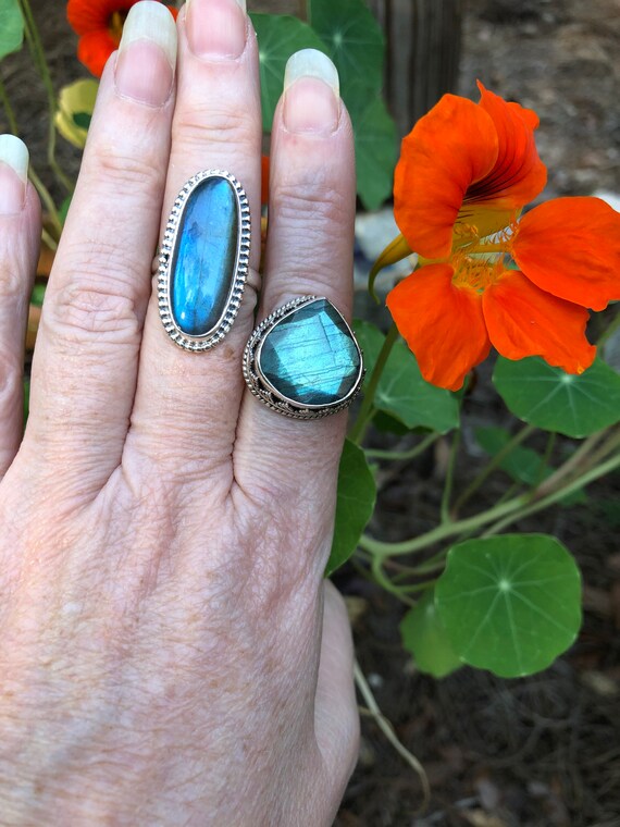 SALE/Labradorite ring /8 - image 2