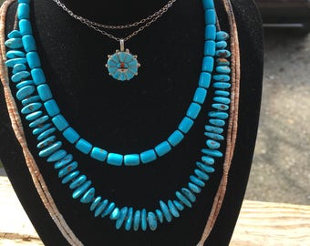 SALE/Turquoise nugget necklace