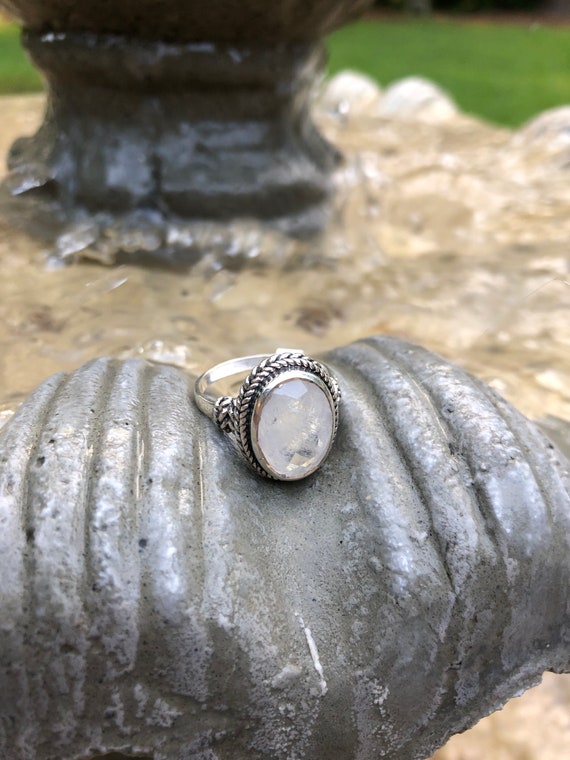 SALE/Rainbow moonstone ring/9 - image 4