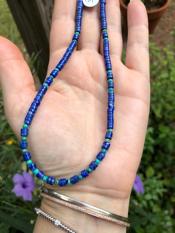 Lapis and turquoise necklace