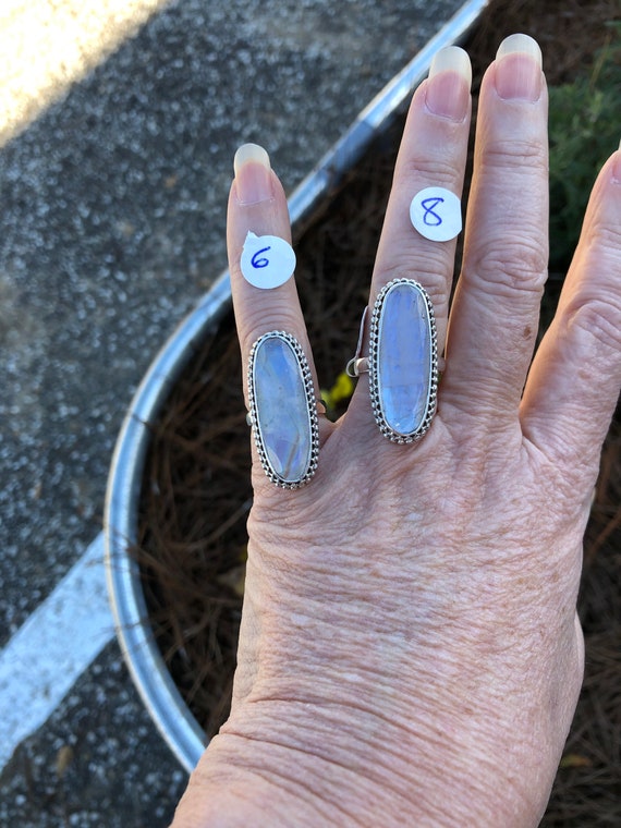 Rainbow moonstone ring/8