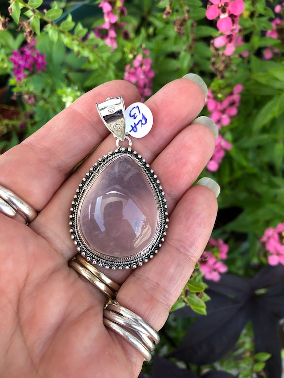 Rose quartz pendant - image 2