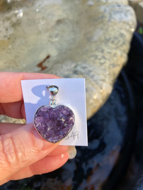 Amethyst heart pendant