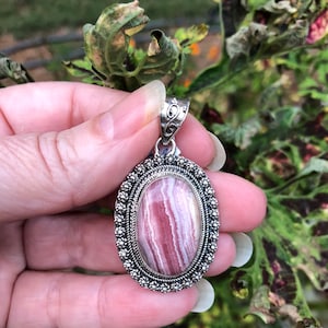 Rhodochrosite pendant