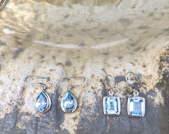 Blue topaz earrings