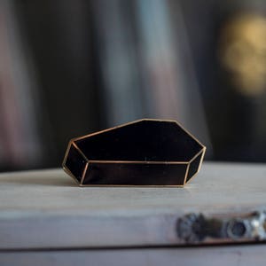 Coffin Pin - black and gold