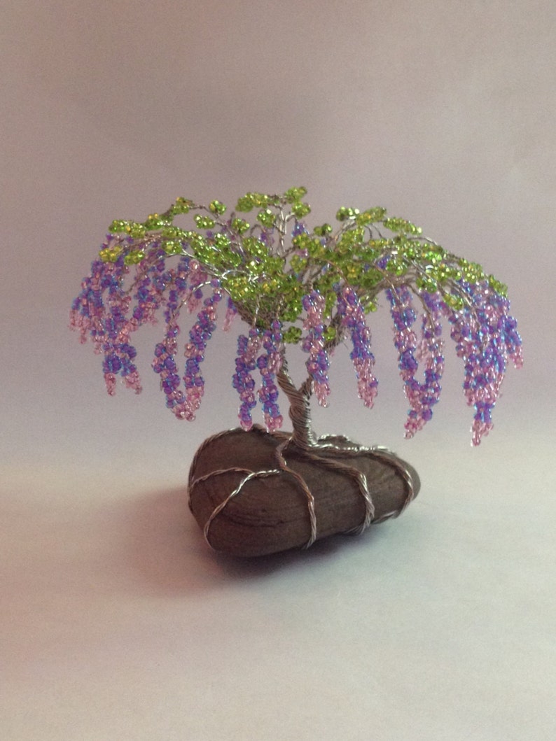 Wisteria Vine Bonsai Sculpture Beaded Decoration Unique gift | Etsy