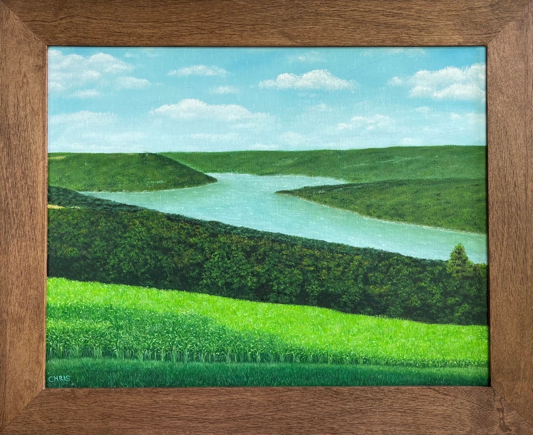 Keuka Lake, Original Oil Painting, Keuka Bluff Painting, QKA, Wall Art