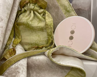 Named “ Dryad “  silk pouch and cloth set