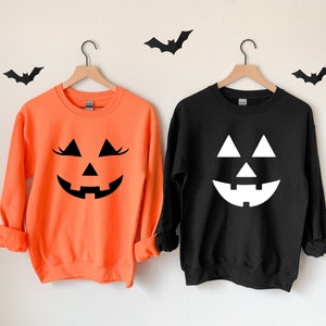 Halloween Sweatshirt, Couples Sweatshirt, Pumpkin, Halloween Costume, Boyfriend Gift,