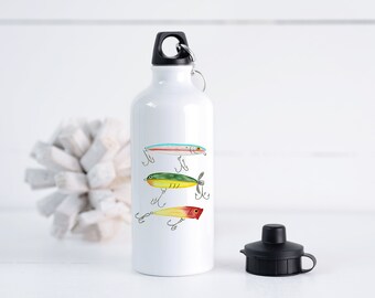 American bass fishing 20 oz aluminum water bottle