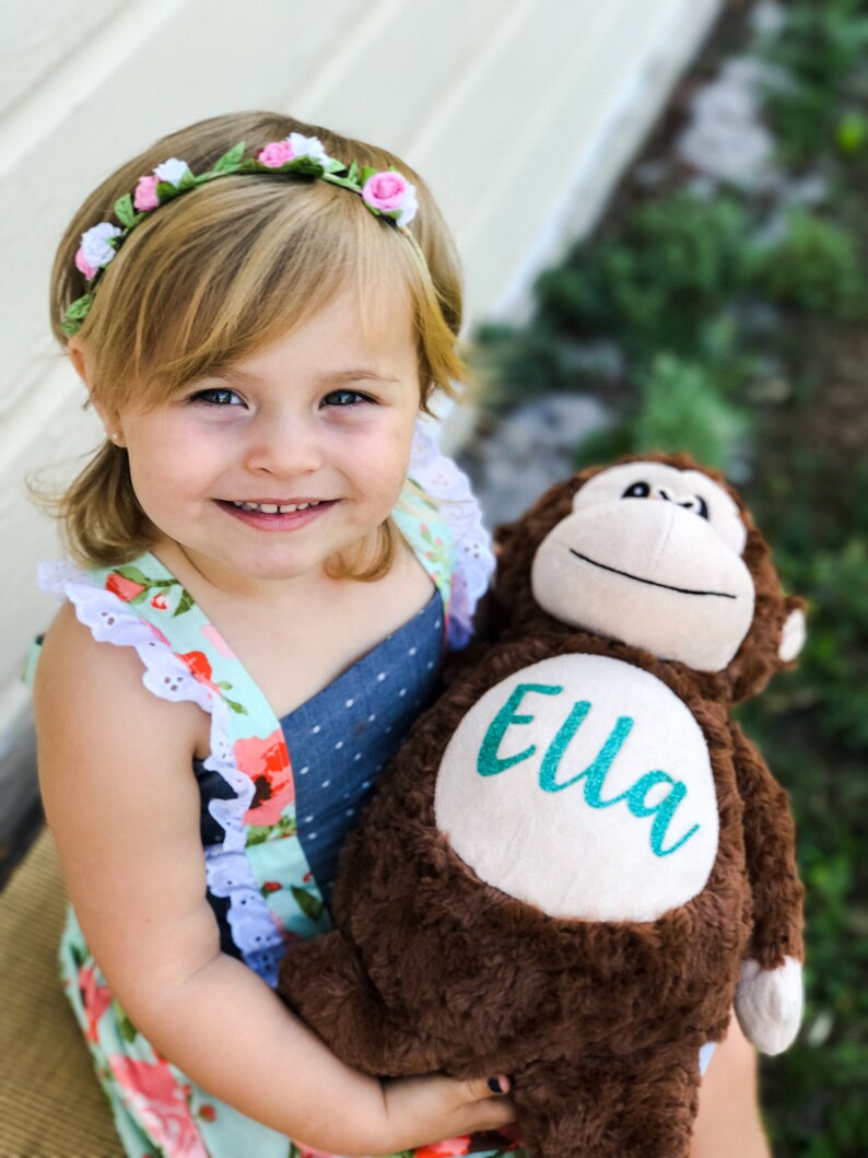Personalized Monkey Personalized Stuffed Animal Monkey Birth Stats Keepsake Personalized Gift Birth Announcement Stuffed Animal,Cubbies