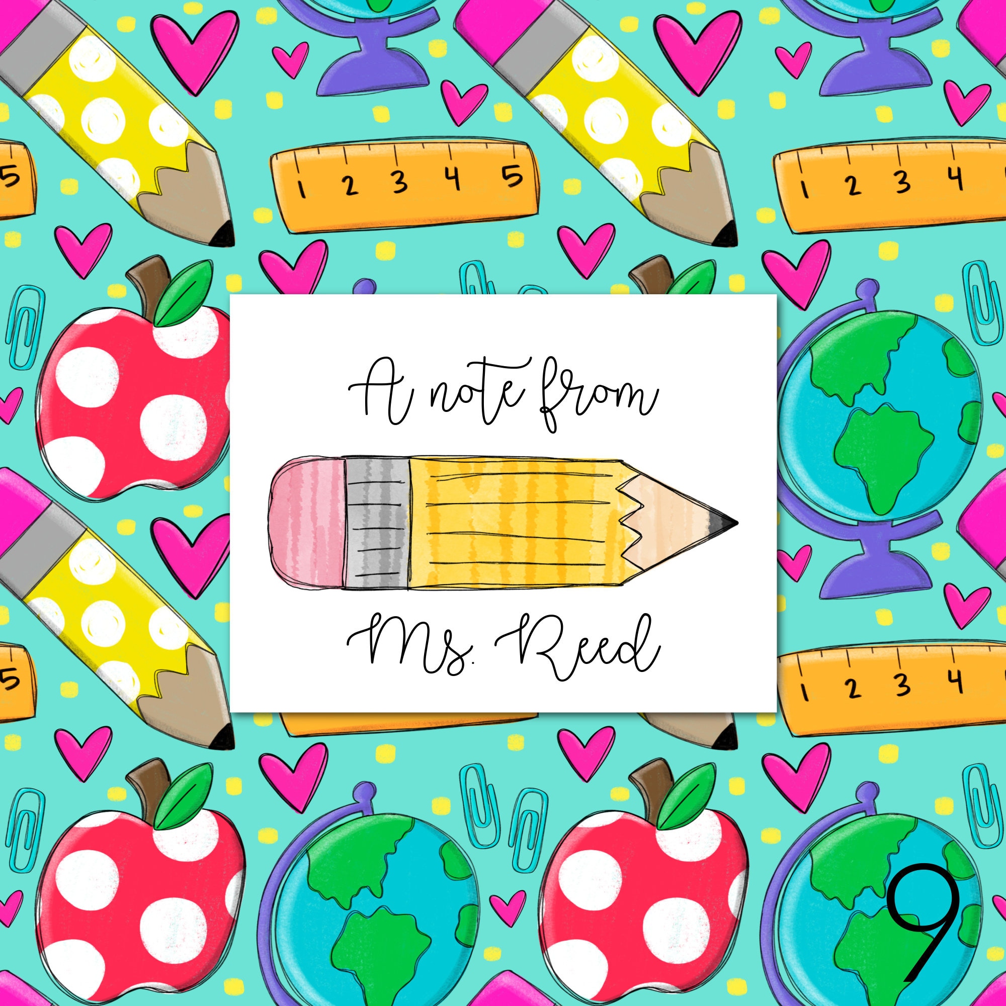 Teacher Card, Stationary Set, End of Year Teacher Gift, Best Friend Gift,
