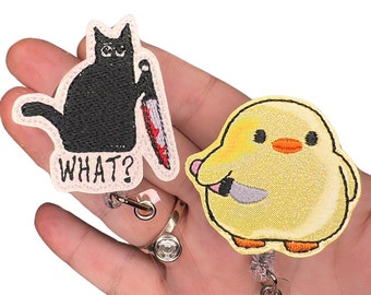 Funny Badge Reel, Cat Lover Gift, Halloween Gift, Mom Gifts,