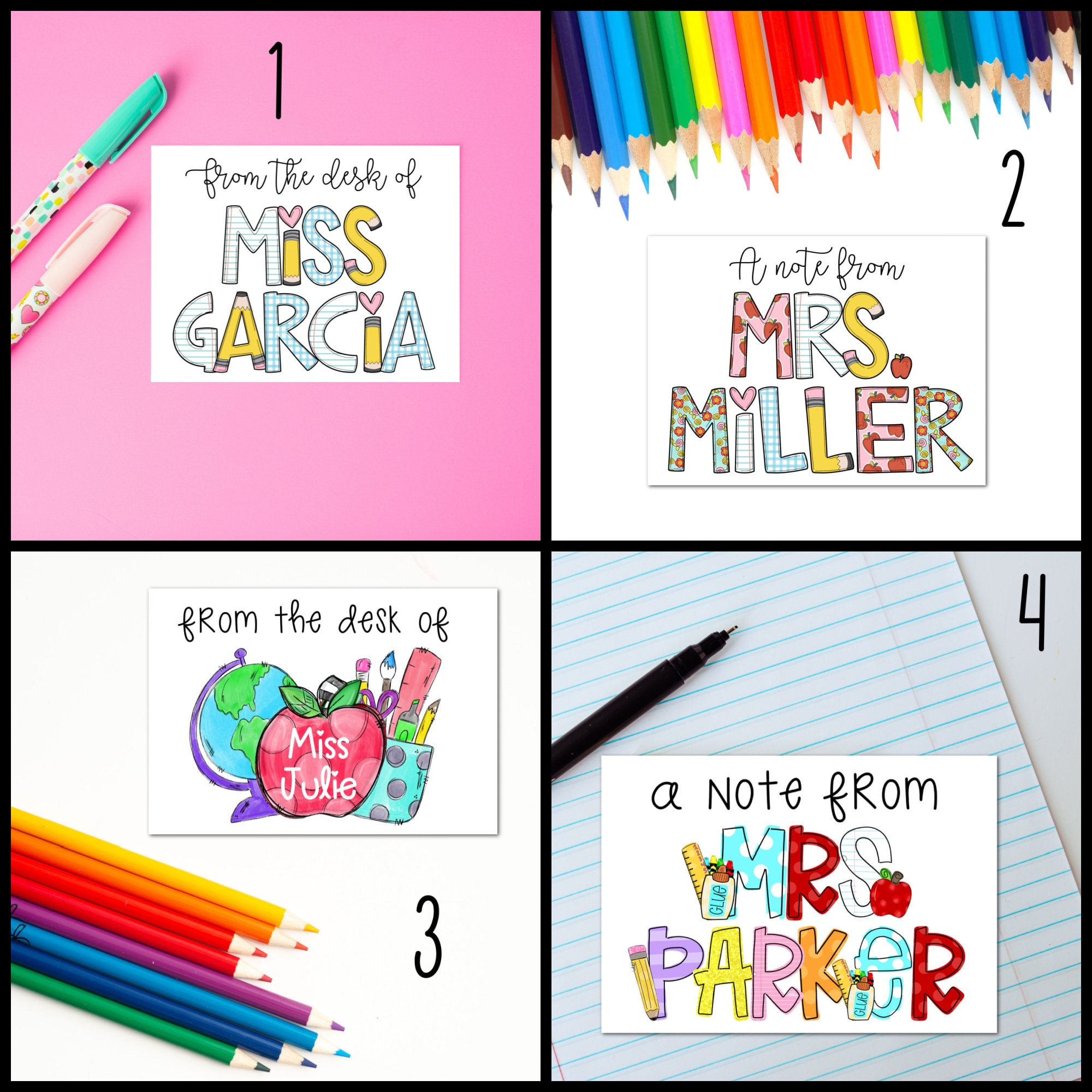 Teacher Card, Stationary Set, End of Year Teacher Gift, Best Friend Gift,
