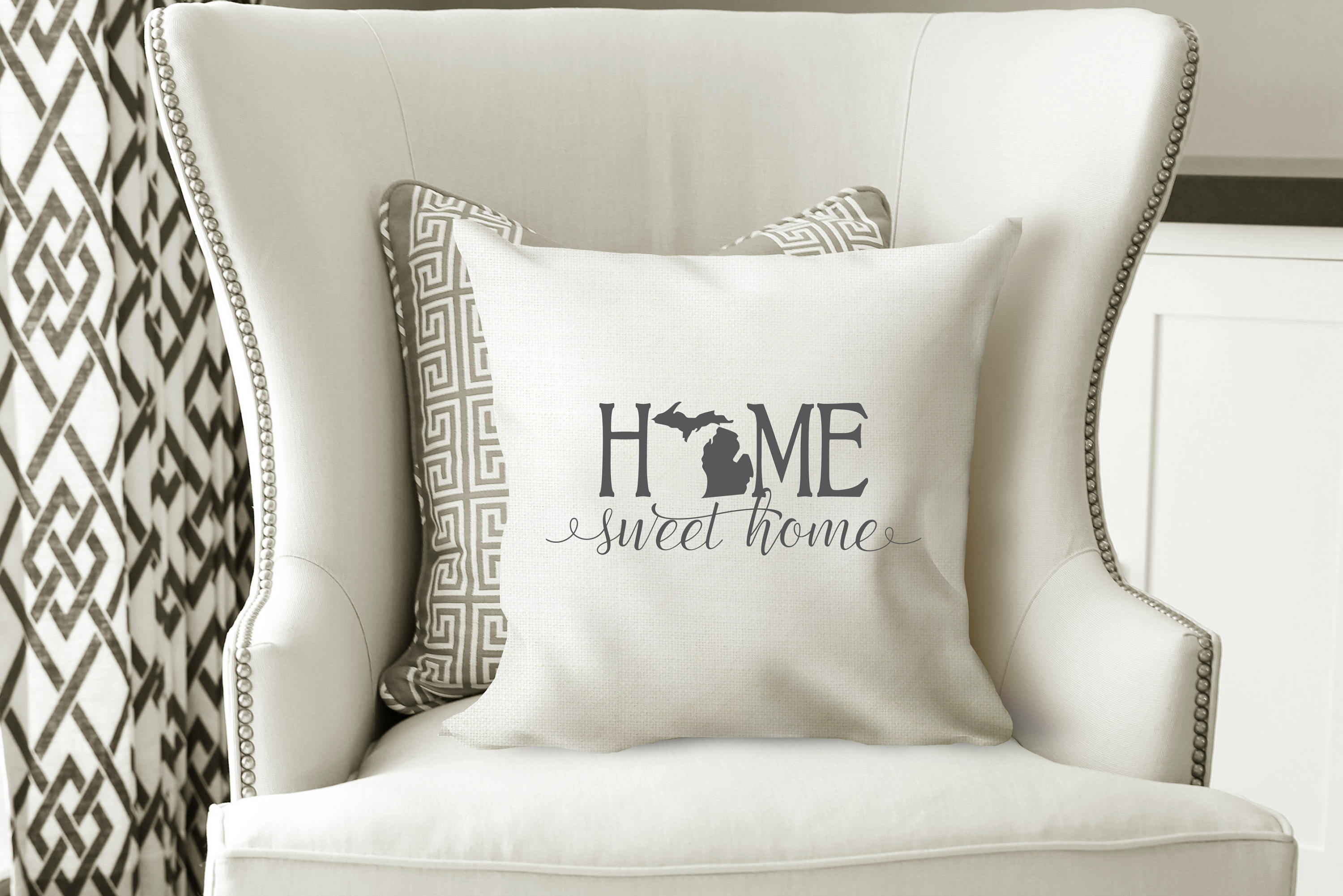 Michigan Pillow Cover Michigan State Decor Michigan Etsy