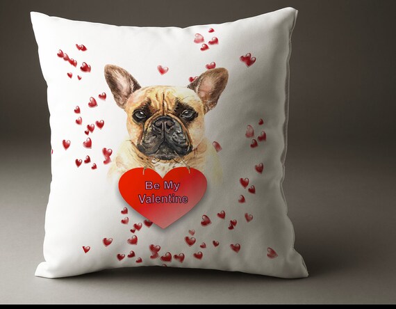 French Bulldog Pillow, Valentines Day, Gift Under 20, Gift for