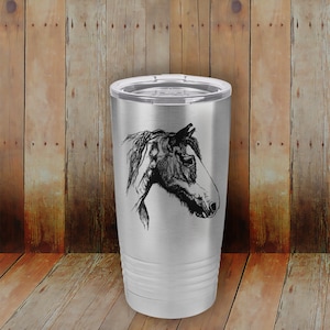 Clydesdale Horse, Horse Lover, Tumbler,  Stainless Steel, Horse Gift, Equestrian, Last Minute Gift, Barn Gift, Trainer Gift, Draft Horse