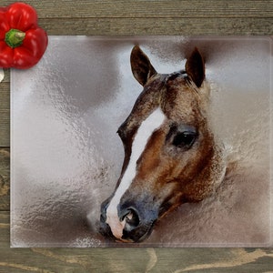 Quarter Horse Cutting Board, Kitchen Decor, Cutting Board, Western Image, Western Decor, Countertop Art, Horse Decor, Horse Lover