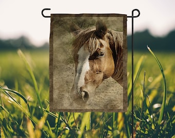 Horse head Garden Flag, Yard Sign, Horse Lover Gift, Garden Decor,Personalized, Pet Decor, Pet Lover, Horses, Housewarming Gift, Barn Decor
