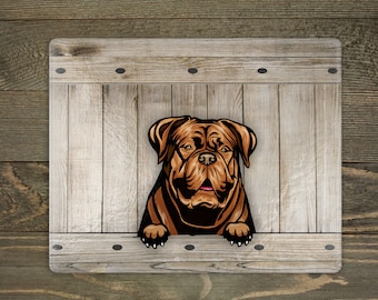 Dogue de Bordeaux, Mastiff, Cutting Board, Home Decor,  Dog Lover Gift, Housewarming Gift, Dog Decor, Dog, Pet Lover Gift, Kitchen Decor