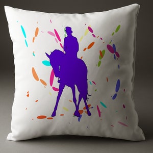 Dressage Horse Pillow, Horse Pillow, Silhouette, Throw Pillow, Home Decor, Horse Lover Gift, Horse, Barn Decor, Dressage Horse, Equestrian