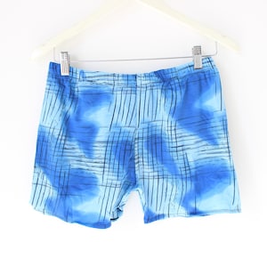 80s Psychedelic Optical Stretch Lycra Mens Swim Shorts / Board Shorts / Mens Bathers Swimsuit - Deadstock / Unworn with Original Tags