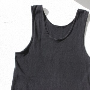 Vintage BONDS Australia Baumwolle gerippt Stretch Schwarz Minimal Herren Singlet / Tank Top / Unterhemd