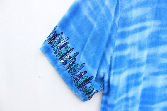 90s HAWAIIAN Surf Board Printed Rayon Gauze Loud … - image 4