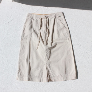 Y2K MOOKS Beige Cotton / Nylon Utilitarian Knee Length Minimal Skirt